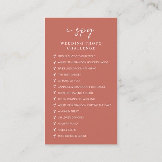 Moderne bruiloft Capture de liefde Qr Code Informatiekaartje (Achterkant)