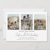 Moderne bruiloft-collage voor script save the date (Voorkant)