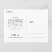 moderne bruiloft Dank je foto Briefkaart (Achterkant)