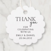 Moderne bruiloft Dank u Bedankjes Labels (Voorkant)