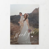 Moderne bruiloft dank u multi foto collage kaart (Cover)