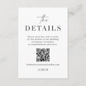 Moderne bruiloft Details behuizing Scan QR Code Ka Informatiekaartje (Voorkant)