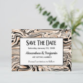 Moderne bruiloft Elegant Waterverf Pattern Custom Save The Date (Staand voorkant)