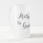 Moderne bruiloft Elegante Moeder van de bruidegom Matglas Bierpul (Voorkant links)