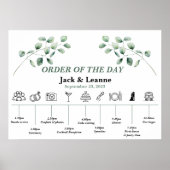 Moderne bruiloft, eucalyptustak poster (Voorkant)