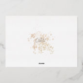 Moderne bruiloft foto collage bewaart de datum folie uitnodiging (Achterkant)