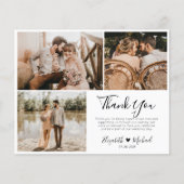 Moderne bruiloft foto collage Hartelijk dank (Voorkant)