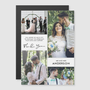 Moderne bruiloft foto collage Hartelijk dank