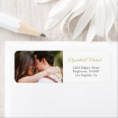 Moderne bruiloft foto Elegant Simple Address Etiket (Insitu)