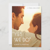 Moderne bruiloft foto film bruiloft kaart (Voorkant)