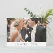 Moderne bruiloft foto Hartelijk dank Bedankkaart (Staand voorkant)