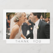Moderne bruiloft foto Hartelijk dank Bedankkaart (Voorkant / Achterkant)