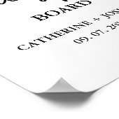 Moderne bruiloft Gastenbord teken, gastenboek teke Poster (Hoek)