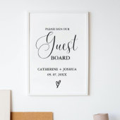 Moderne bruiloft Gastenbord teken, gastenboek teke Poster