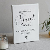 Moderne bruiloft Gastenbord teken, gastenboek teke Poster