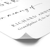 Moderne bruiloft gereserveerde zitplaats ter naged poster (Hoek)