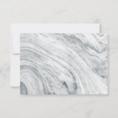 Moderne bruiloft Grijs Marmer RSVP Chic (Achterkant)