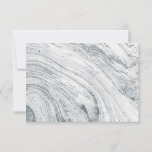 Moderne bruiloft Grijs Marmer RSVP Chic (Achterkant)