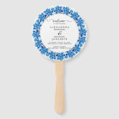 Moderne bruiloft hand fan handwaaier (Voorkant)