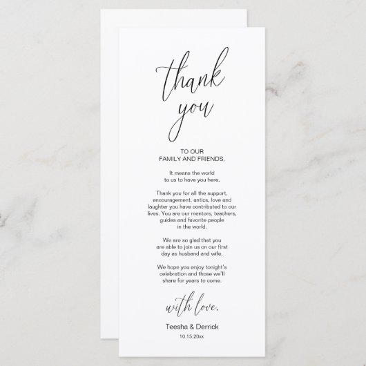 Moderne bruiloft in een binnenste plaats Hartelijk Programma (Voorkant / Achterkant)