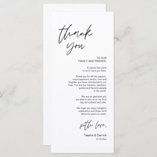 Moderne bruiloft in een binnenste plaats Hartelijk Programma (Voorkant / Achterkant)