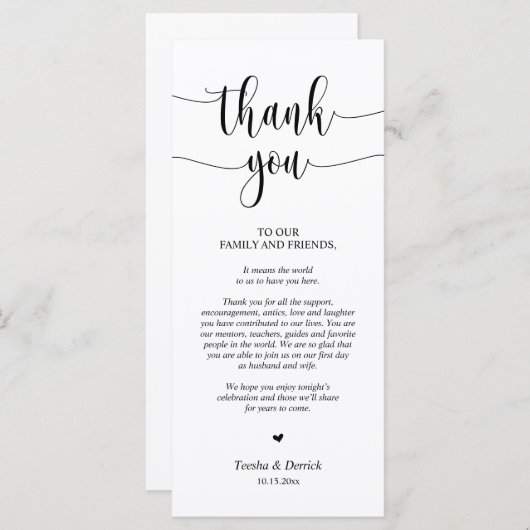 Moderne bruiloft in een binnenste plaats Hartelijk Programma (Voorkant / Achterkant)