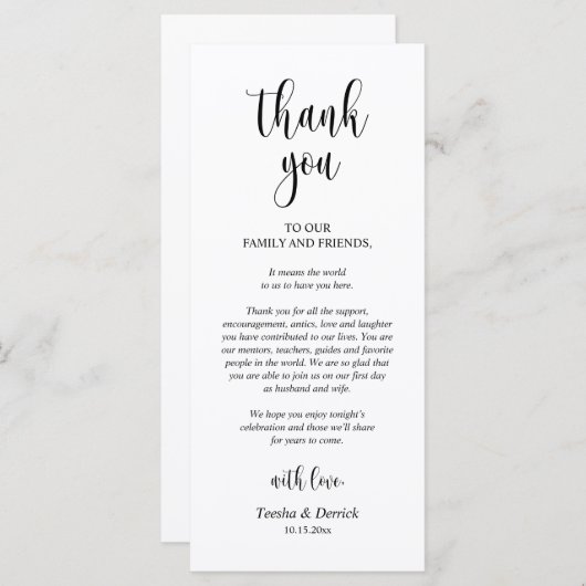 Moderne bruiloft in een binnenste plaats Hartelijk Programma (Voorkant / Achterkant)