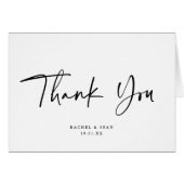 Moderne bruiloft in zwart-wit en witscript - Harte (Voorkant Horizontaal)