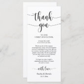 Moderne bruiloft, instelbare plaats bedankt programma (Voorkant / Achterkant)