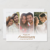 Moderne bruiloft Jubileum foto | Collage Kaart (Voorkant)