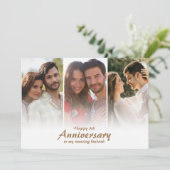 Moderne bruiloft Jubileum foto | Collage Kaart (Staand voorkant)