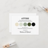 Moderne bruiloft kleding dress code behuizing Kaar Kaart (Voorkant / Achterkant in situ)