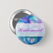 Moderne bruiloft. Kleurrijk Abstract. Bridesmaid Ronde Button 5,7 Cm (Voorkant /achterkant)