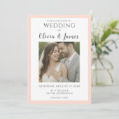 Moderne bruiloft met foto kaart (Staand voorkant)