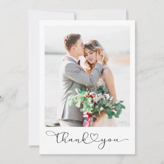 Moderne bruiloft met meerdere Afbeeldingen Bedankkaart (Voorkant)