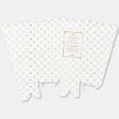 Moderne bruiloft met wit en goudvet bedankdoosjes (Ongevouwen)