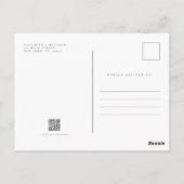 Moderne bruiloft minimalistisch elegante afbeeldin briefkaart (Achterkant)