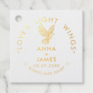 Moderne bruiloft minimalistische elegante Romeo en Bedankjes Labels