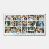 Moderne bruiloft Multi fotocollage Bureaumat (Voorkant)