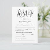 Moderne bruiloft nodigt RSVP-gesloten Kaart uit (Staand voorkant)