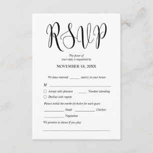 Moderne bruiloft nodigt RSVP-gesloten Kaart uit