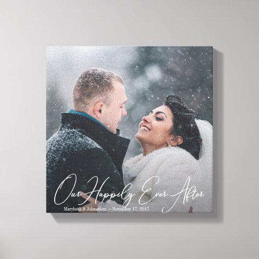 Moderne bruiloft offerte aangepaste foto canvas af (Voorkant)