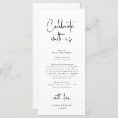 Moderne bruiloft Plaats Instelling Diner Bedankt v Programma (Voorkant / Achterkant)