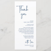 Moderne bruiloft Plaats Instelling Diner Bedankt v Programma (Voorkant)