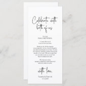 Moderne bruiloft Plaats Instelling Diner Bedankt v Programma (Voorkant / Achterkant)