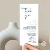 Moderne bruiloft Plaats Instelling Diner Bedankt v Programma