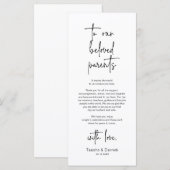 Moderne bruiloft Plaats Instelling Diner Bedankt v Programma (Voorkant / Achterkant)