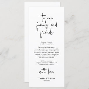 Moderne bruiloft Plaats Instelling Diner Bedankt v Programma