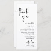 Moderne bruiloft Plaats Instelling Diner Bedankt v Programma (Voorkant / Achterkant)