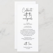 Moderne bruiloft Plaats Instelling Diner Bedankt v Programma (Voorkant / Achterkant)